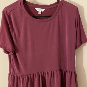 NWT SUN WASHED TOP DEEP PINK COLOR.